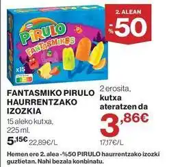 El Corte Inglés Pirulo - fantasmiko haurrentzako oferta