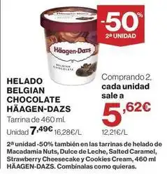El Corte Inglés Häagen-dazs - helado belgian chocolate oferta