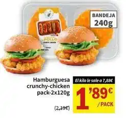 SPAR Hamburguesa crunchy-chicken oferta