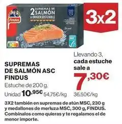 El Corte Inglés Findus - supremas de salmon asc oferta