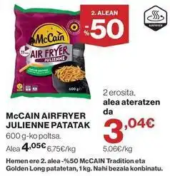 El Corte Inglés Mccain - airfryer julienne patatak oferta