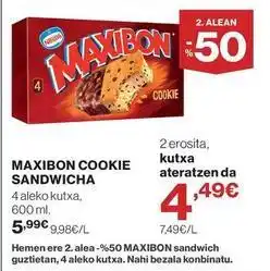 El Corte Inglés Bon - maxibon cookie sandwicha oferta
