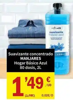 SPAR Manjares - suavizante concentrado hogar basico azul oferta