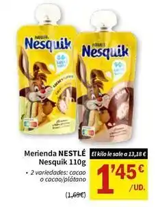 SPAR Nestlé - merienda nesquik oferta