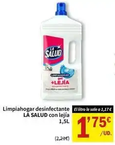 SPAR La salud - limpiahogar desinfectante con lejía oferta