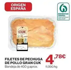 Supercor Origen - filetes de pechuga de pollo gran oferta