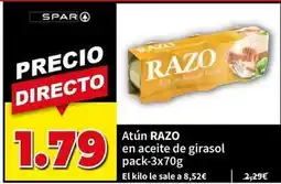 SPAR Razo - atún en aceite de girasol oferta