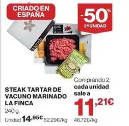 Supercor La finca - steak tartar de vacuno marinado oferta