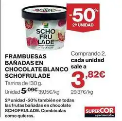 Supercor Blanco - frambuesas banadas en chocolate oferta