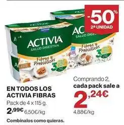 Supercor Danone - en todos los activia fibras oferta