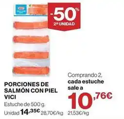 Supercor Vici - porciones de salmon con piel oferta
