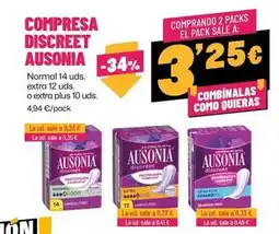AhorraMas Ausonia - compresa discreet oferta