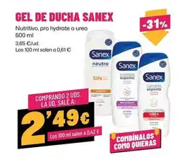 AhorraMas Sanex - gel de ducha oferta