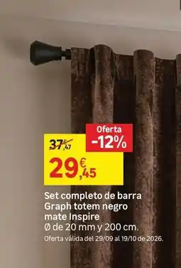 Leroy Merlin Set completo de barra graph totem negro mate inspire oferta