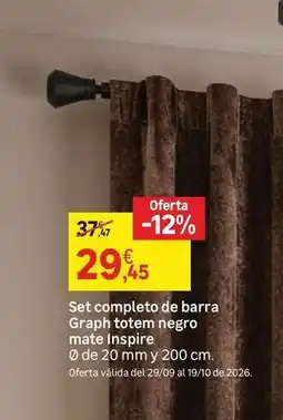 Leroy Merlin Set completo de barra graph totem negro mate inspire oferta
