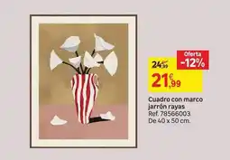Leroy Merlin Cuadro con marco jarrón rayas oferta
