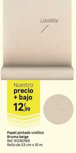 Leroy Merlin Papel pintado vinitico bruma beige oferta