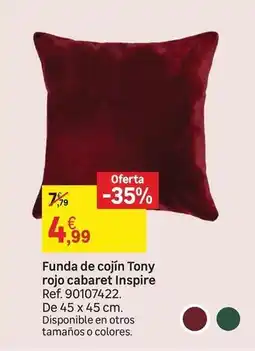 Leroy Merlin Funda de cojín tony rojo cabaret inspire oferta