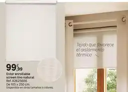 Leroy Merlin Estor encoratable screen lino natural oferta