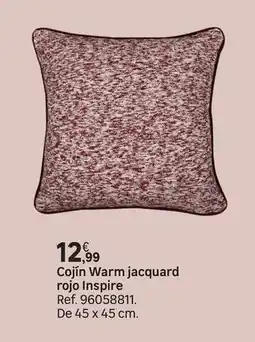 Leroy Merlin Jacquard - cojín warm rojo inspire oferta