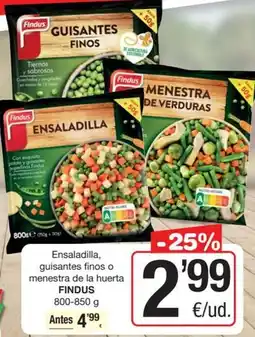SPAR Fragadis Findus - ensaladilla, guisantes finos o menestra de la huerta oferta