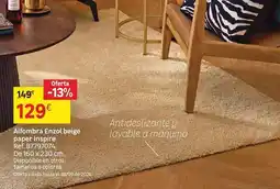Leroy Merlin Alfombra enzoi beige papel hnspire oferta