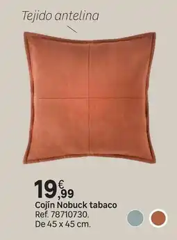 Leroy Merlin Cojín nobuck tabaco oferta