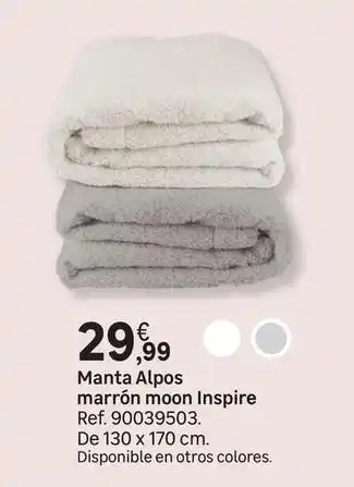 Manta alpos marrón moon inspire