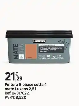 Leroy Merlin Luxens - pintura biobase cotta 4 mate oferta