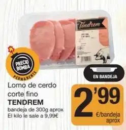 SPAR Fragadis Tendrem - lomo de cerdo corte fino oferta