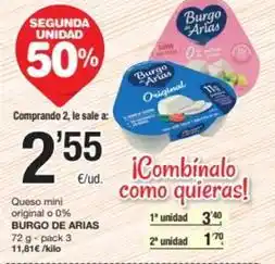 SPAR Fragadis Burgo de arias - queso mini original o 0% oferta