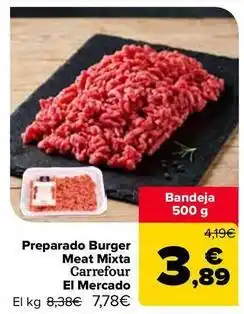 Carrefour - preparado burger meat mixta el mercado