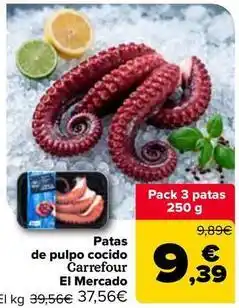Carrefour Carrefour el mercado - patas de pulpo cocido oferta