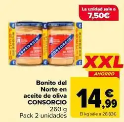 Carrefour Consorcio - bonito del norte en aceite de oliva oferta