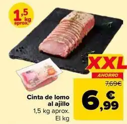 Carrefour Cinta de lomo al ajillo oferta