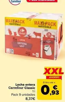 Carrefour Carrefour - leche entera classic oferta