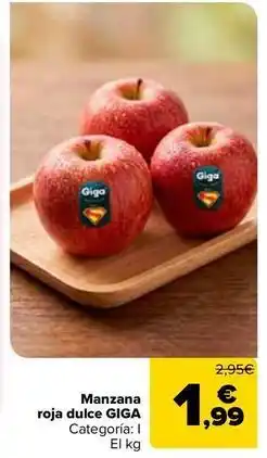 Carrefour Giga - manzana roja dulce oferta
