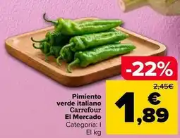 Carrefour Carrefour el mercado - pimiento verde italiano oferta