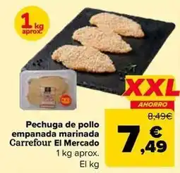 Carrefour Carrefour - pechuga de pollo empanada marinada el mercado oferta