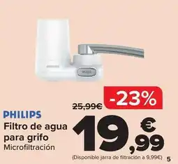 Carrefour Philips - filtro de agua para grifo oferta