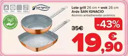 Carrefour San ignacio - lote grill 26 cm + wok 26 cm arde oferta