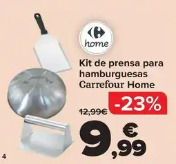 Carrefour Carrefour home - kit de prensa para hamburguesas oferta