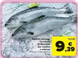 Carrefour Market Carrefour - salmón noruego el mercado por medios o enteros oferta