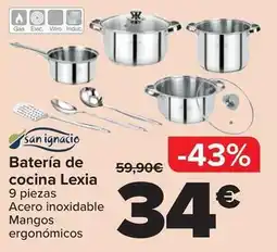 Carrefour San ignacio - batería de cocina lexia oferta