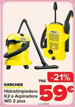 Carrefour Kärcher - hidrolimpiadora k2 o aspiradora wd 2 plus oferta