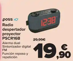 Carrefour Poss - radio despertador proyector pscr16b oferta