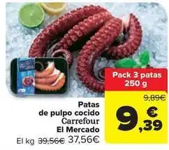 Carrefour - patas de pulpo cocido el mercado