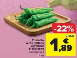 Carrefour Market Carrefour - pimiento verde italiano el mercado oferta