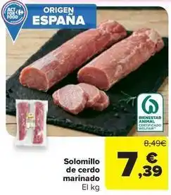 Carrefour Market Origen - solomillo de cerdo marinado oferta