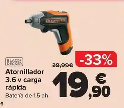 Carrefour Black & decker - atornillador 36 v carga rápida oferta
